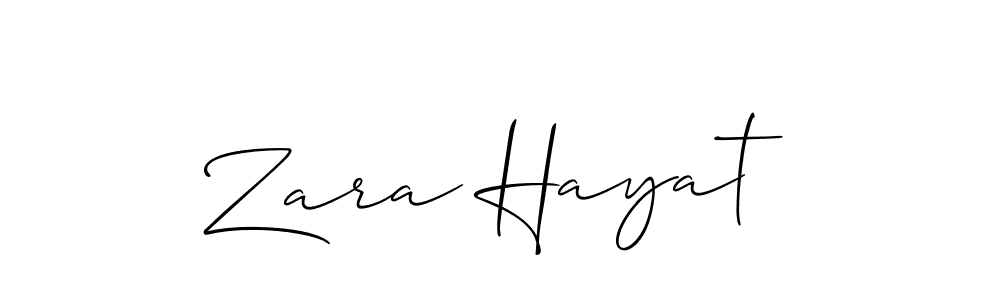 if you are searching for the best signature style for your name Zara Hayat. so please give up your signature search. here we have designed multiple signature styles  using Allison_Script. Zara Hayat signature style 2 images and pictures png