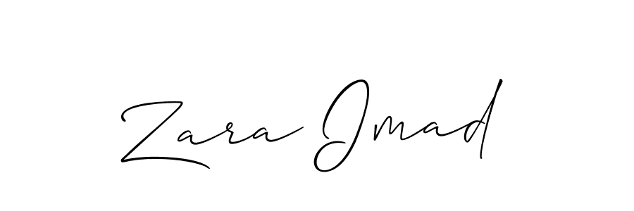 Best and Professional Signature Style for Zara Imad. Allison_Script Best Signature Style Collection. Zara Imad signature style 2 images and pictures png