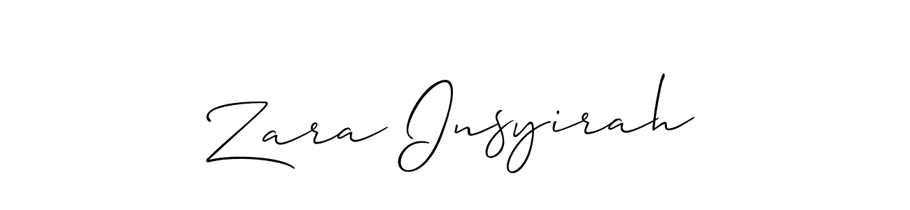 Once you've used our free online signature maker to create your best signature Allison_Script style, it's time to enjoy all of the benefits that Zara Insyirah name signing documents. Zara Insyirah signature style 2 images and pictures png