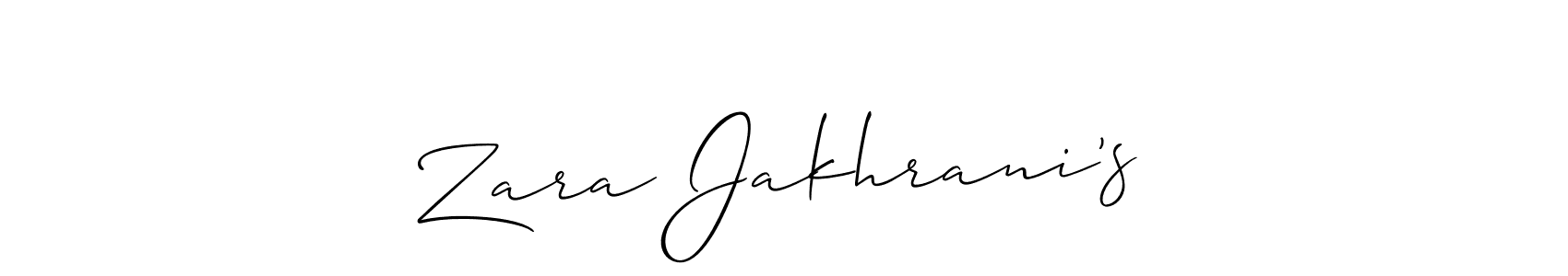 This is the best signature style for the Zara Jakhrani’s name. Also you like these signature font (Allison_Script). Mix name signature. Zara Jakhrani’s signature style 2 images and pictures png