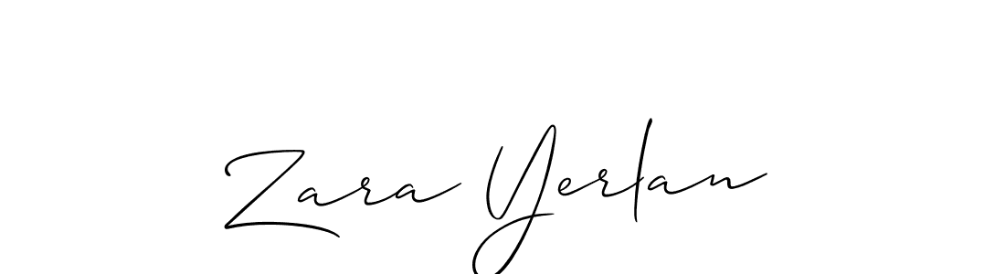 Best and Professional Signature Style for Zara Yerlan. Allison_Script Best Signature Style Collection. Zara Yerlan signature style 2 images and pictures png