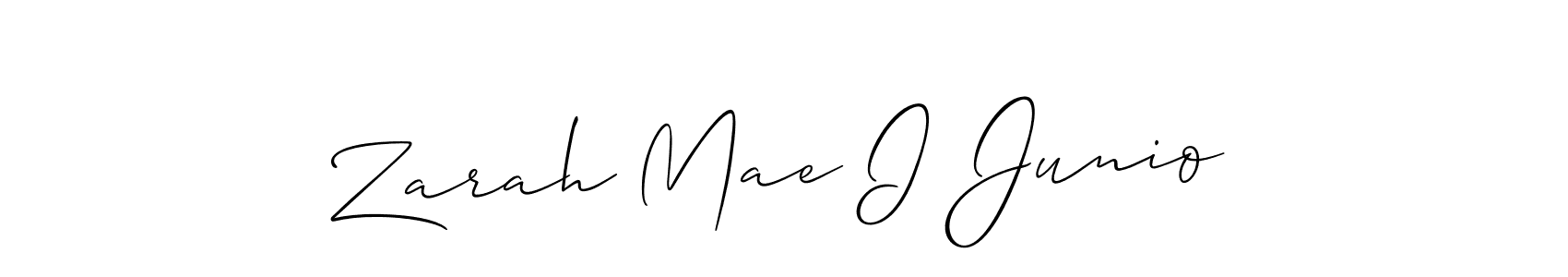 You should practise on your own different ways (Allison_Script) to write your name (Zarah Mae I Junio) in signature. don't let someone else do it for you. Zarah Mae I Junio signature style 2 images and pictures png