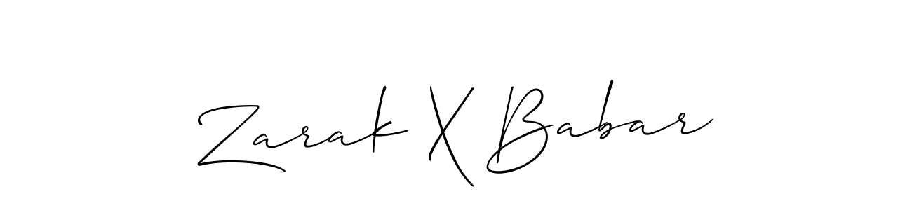 Make a beautiful signature design for name Zarak X Babar. Use this online signature maker to create a handwritten signature for free. Zarak X Babar signature style 2 images and pictures png