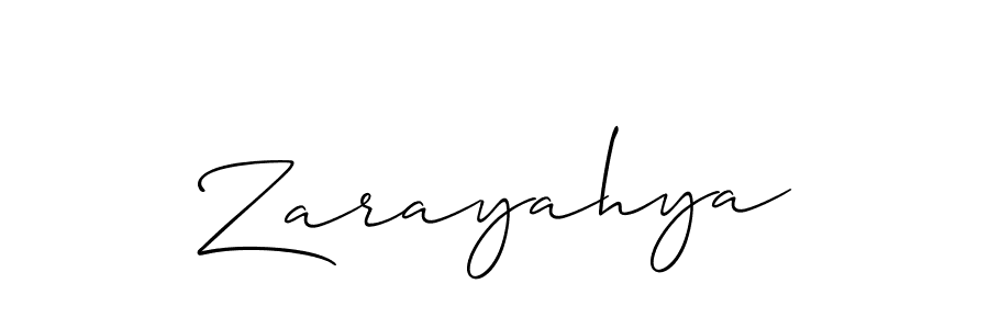 It looks lik you need a new signature style for name Zarayahya. Design unique handwritten (Allison_Script) signature with our free signature maker in just a few clicks. Zarayahya signature style 2 images and pictures png