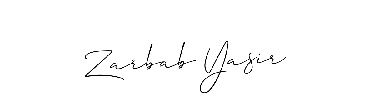How to Draw Zarbab Yasir signature style? Allison_Script is a latest design signature styles for name Zarbab Yasir. Zarbab Yasir signature style 2 images and pictures png