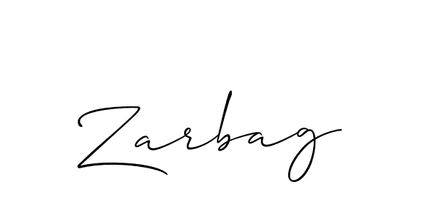 Also we have Zarbag name is the best signature style. Create professional handwritten signature collection using Allison_Script autograph style. Zarbag signature style 2 images and pictures png