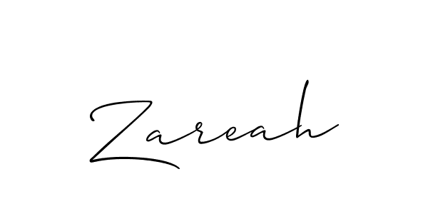 if you are searching for the best signature style for your name Zareah. so please give up your signature search. here we have designed multiple signature styles  using Allison_Script. Zareah signature style 2 images and pictures png