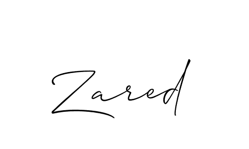 Allison_Script is a professional signature style that is perfect for those who want to add a touch of class to their signature. It is also a great choice for those who want to make their signature more unique. Get Zared name to fancy signature for free. Zared signature style 2 images and pictures png