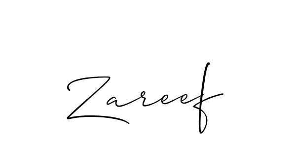 Also we have Zareef name is the best signature style. Create professional handwritten signature collection using Allison_Script autograph style. Zareef signature style 2 images and pictures png