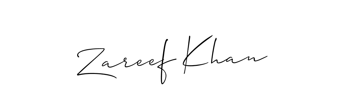 Zareef Khan stylish signature style. Best Handwritten Sign (Allison_Script) for my name. Handwritten Signature Collection Ideas for my name Zareef Khan. Zareef Khan signature style 2 images and pictures png