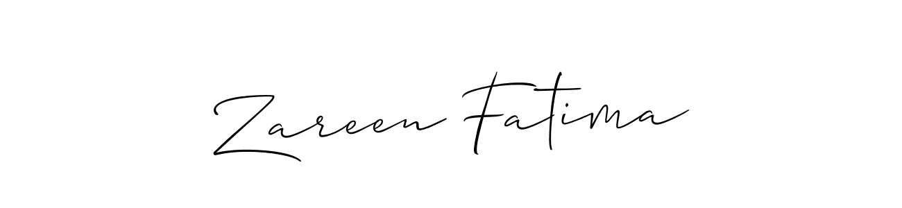 if you are searching for the best signature style for your name Zareen Fatima. so please give up your signature search. here we have designed multiple signature styles  using Allison_Script. Zareen Fatima signature style 2 images and pictures png