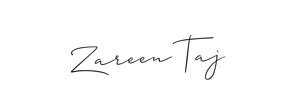 Zareen Taj stylish signature style. Best Handwritten Sign (Allison_Script) for my name. Handwritten Signature Collection Ideas for my name Zareen Taj. Zareen Taj signature style 2 images and pictures png