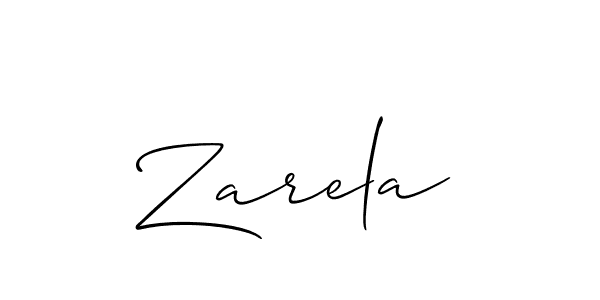 Zarela stylish signature style. Best Handwritten Sign (Allison_Script) for my name. Handwritten Signature Collection Ideas for my name Zarela. Zarela signature style 2 images and pictures png