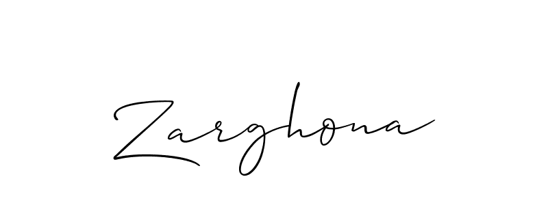 Make a beautiful signature design for name Zarghona. Use this online signature maker to create a handwritten signature for free. Zarghona signature style 2 images and pictures png