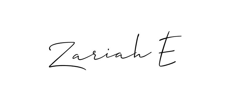 Similarly Allison_Script is the best handwritten signature design. Signature creator online .You can use it as an online autograph creator for name Zariah E. Zariah E signature style 2 images and pictures png