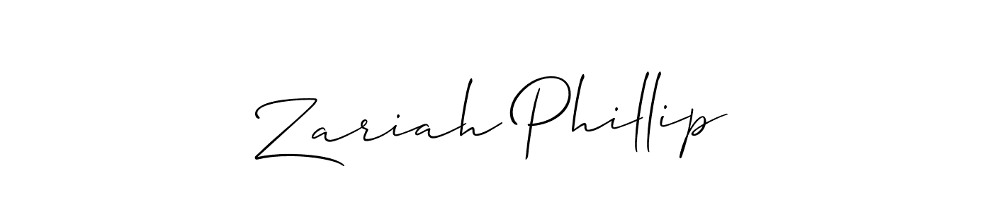 How to Draw Zariah Phillip signature style? Allison_Script is a latest design signature styles for name Zariah Phillip. Zariah Phillip signature style 2 images and pictures png