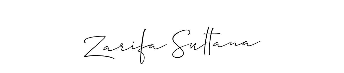 Design your own signature with our free online signature maker. With this signature software, you can create a handwritten (Allison_Script) signature for name Zarifa Sultana. Zarifa Sultana signature style 2 images and pictures png