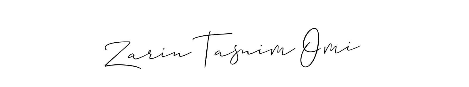 Zarin Tasnim Omi stylish signature style. Best Handwritten Sign (Allison_Script) for my name. Handwritten Signature Collection Ideas for my name Zarin Tasnim Omi. Zarin Tasnim Omi signature style 2 images and pictures png