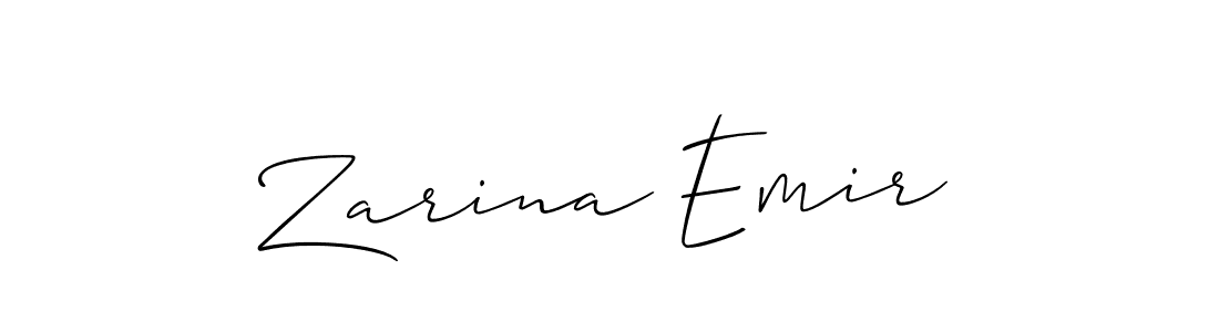 Make a short Zarina Emir signature style. Manage your documents anywhere anytime using Allison_Script. Create and add eSignatures, submit forms, share and send files easily. Zarina Emir signature style 2 images and pictures png