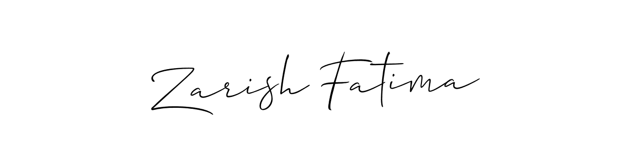 Also we have Zarish Fatima name is the best signature style. Create professional handwritten signature collection using Allison_Script autograph style. Zarish Fatima signature style 2 images and pictures png
