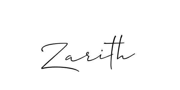 You should practise on your own different ways (Allison_Script) to write your name (Zarith) in signature. don't let someone else do it for you. Zarith signature style 2 images and pictures png