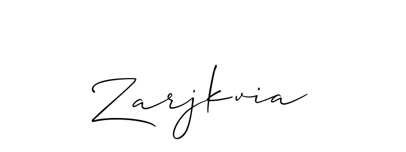 if you are searching for the best signature style for your name Zarjkvia. so please give up your signature search. here we have designed multiple signature styles  using Allison_Script. Zarjkvia signature style 2 images and pictures png