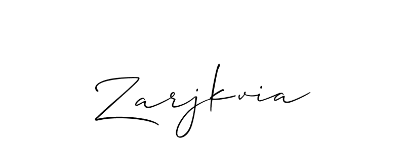 if you are searching for the best signature style for your name Zarjkvia. so please give up your signature search. here we have designed multiple signature styles  using Allison_Script. Zarjkvia signature style 2 images and pictures png