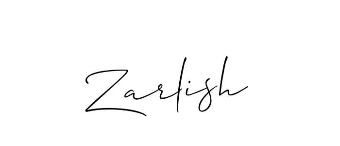Once you've used our free online signature maker to create your best signature Allison_Script style, it's time to enjoy all of the benefits that Zarlish name signing documents. Zarlish signature style 2 images and pictures png