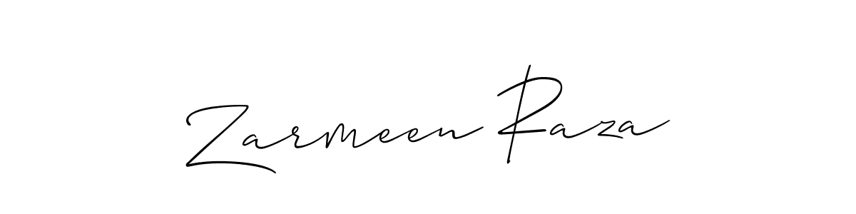 The best way (Allison_Script) to make a short signature is to pick only two or three words in your name. The name Zarmeen Raza include a total of six letters. For converting this name. Zarmeen Raza signature style 2 images and pictures png