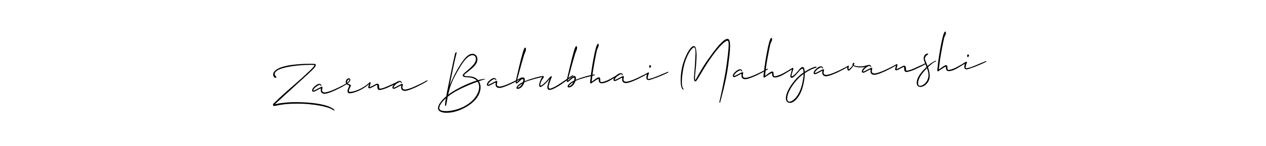 How to Draw Zarna Babubhai Mahyavanshi signature style? Allison_Script is a latest design signature styles for name Zarna Babubhai Mahyavanshi. Zarna Babubhai Mahyavanshi signature style 2 images and pictures png