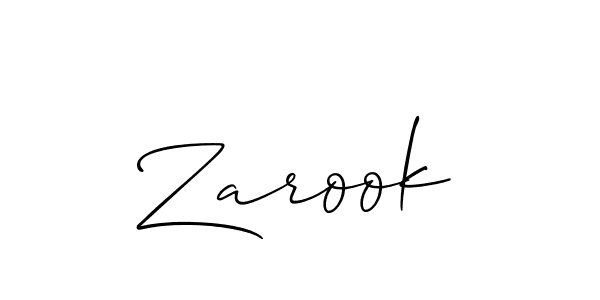 Create a beautiful signature design for name Zarook. With this signature (Allison_Script) fonts, you can make a handwritten signature for free. Zarook signature style 2 images and pictures png