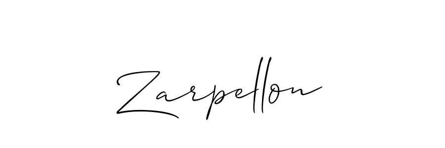 Also we have Zarpellon name is the best signature style. Create professional handwritten signature collection using Allison_Script autograph style. Zarpellon signature style 2 images and pictures png