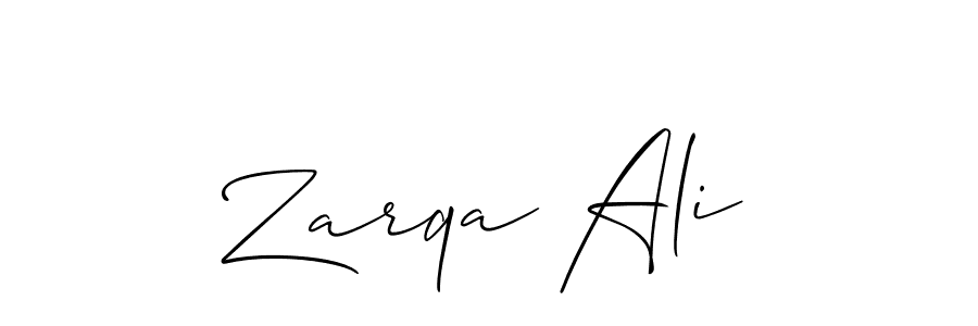 How to make Zarqa Ali signature? Allison_Script is a professional autograph style. Create handwritten signature for Zarqa Ali name. Zarqa Ali signature style 2 images and pictures png