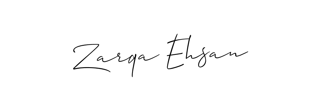 How to make Zarqa Ehsan signature? Allison_Script is a professional autograph style. Create handwritten signature for Zarqa Ehsan name. Zarqa Ehsan signature style 2 images and pictures png