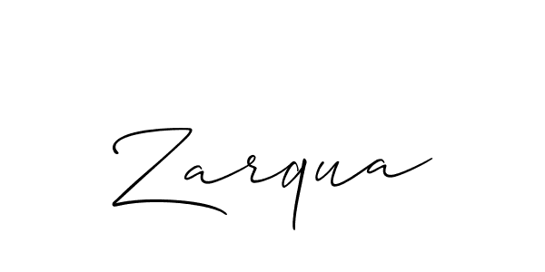How to make Zarqua signature? Allison_Script is a professional autograph style. Create handwritten signature for Zarqua name. Zarqua signature style 2 images and pictures png