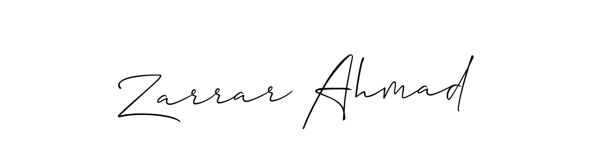 Make a short Zarrar Ahmad signature style. Manage your documents anywhere anytime using Allison_Script. Create and add eSignatures, submit forms, share and send files easily. Zarrar Ahmad signature style 2 images and pictures png