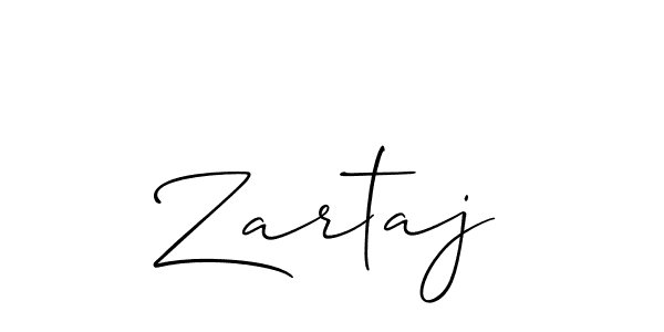 Design your own signature with our free online signature maker. With this signature software, you can create a handwritten (Allison_Script) signature for name Zartaj. Zartaj signature style 2 images and pictures png