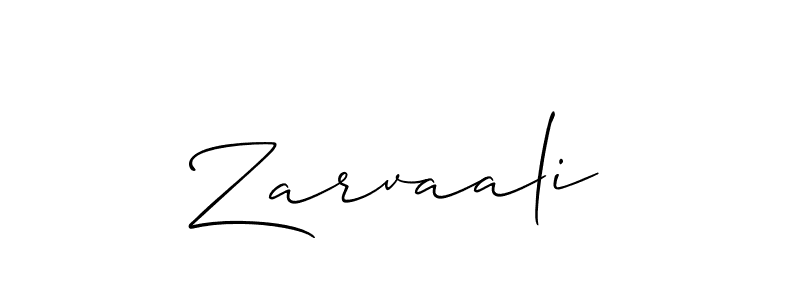 if you are searching for the best signature style for your name Zarvaali. so please give up your signature search. here we have designed multiple signature styles  using Allison_Script. Zarvaali signature style 2 images and pictures png