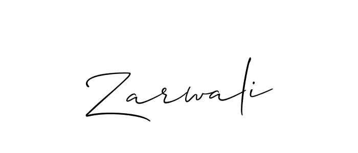 The best way (Allison_Script) to make a short signature is to pick only two or three words in your name. The name Zarwali include a total of six letters. For converting this name. Zarwali signature style 2 images and pictures png