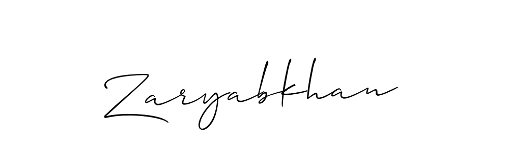 How to Draw Zaryabkhan signature style? Allison_Script is a latest design signature styles for name Zaryabkhan. Zaryabkhan signature style 2 images and pictures png