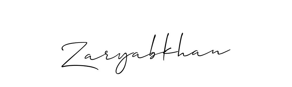 How to Draw Zaryabkhan signature style? Allison_Script is a latest design signature styles for name Zaryabkhan. Zaryabkhan signature style 2 images and pictures png