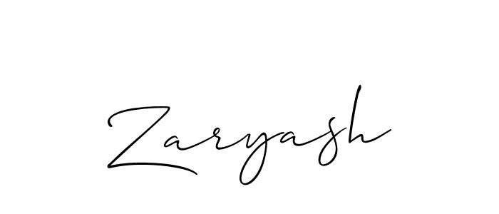 How to make Zaryash name signature. Use Allison_Script style for creating short signs online. This is the latest handwritten sign. Zaryash signature style 2 images and pictures png