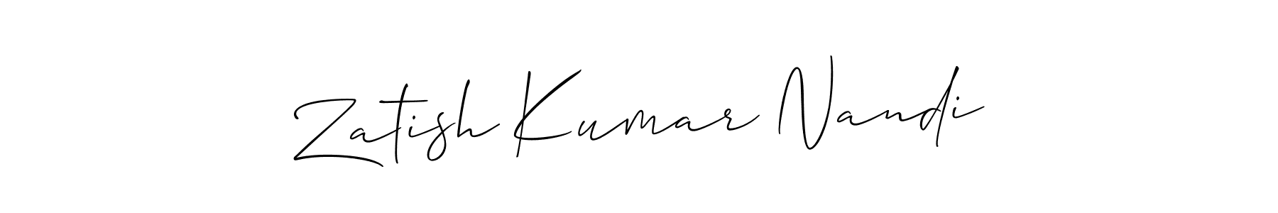 How to make Zatish Kumar Nandi signature? Allison_Script is a professional autograph style. Create handwritten signature for Zatish Kumar Nandi name. Zatish Kumar Nandi signature style 2 images and pictures png