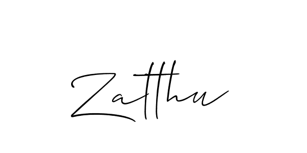 Also You can easily find your signature by using the search form. We will create Zatthu name handwritten signature images for you free of cost using Allison_Script sign style. Zatthu signature style 2 images and pictures png