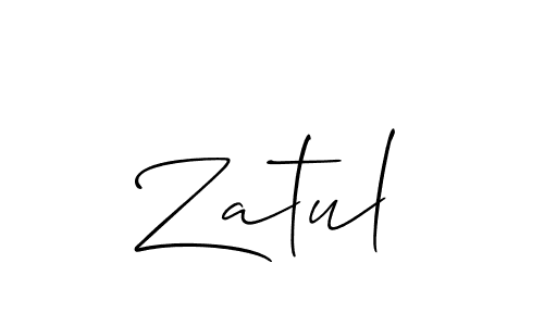 Make a short Zatul signature style. Manage your documents anywhere anytime using Allison_Script. Create and add eSignatures, submit forms, share and send files easily. Zatul signature style 2 images and pictures png