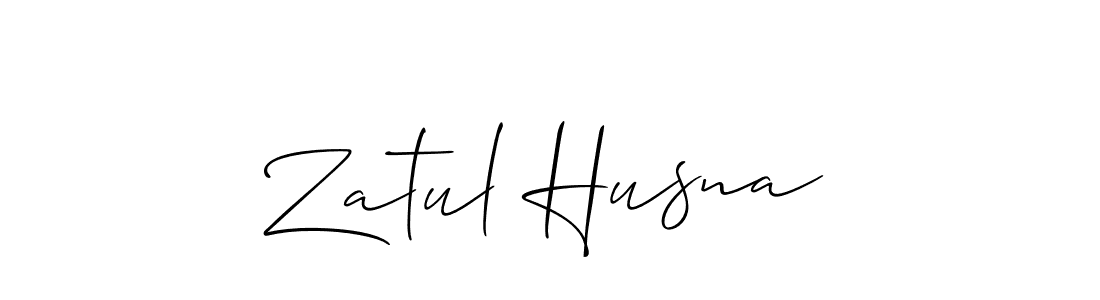 Make a beautiful signature design for name Zatul Husna. With this signature (Allison_Script) style, you can create a handwritten signature for free. Zatul Husna signature style 2 images and pictures png