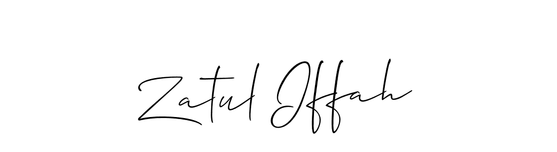 Zatul Iffah stylish signature style. Best Handwritten Sign (Allison_Script) for my name. Handwritten Signature Collection Ideas for my name Zatul Iffah. Zatul Iffah signature style 2 images and pictures png