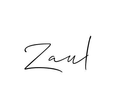 How to make Zaul signature? Allison_Script is a professional autograph style. Create handwritten signature for Zaul name. Zaul signature style 2 images and pictures png