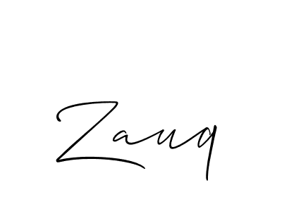Design your own signature with our free online signature maker. With this signature software, you can create a handwritten (Allison_Script) signature for name Zauq. Zauq signature style 2 images and pictures png