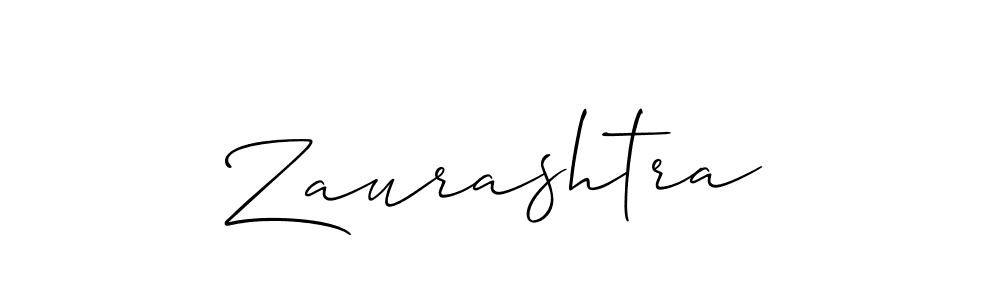 Also we have Zaurashtra name is the best signature style. Create professional handwritten signature collection using Allison_Script autograph style. Zaurashtra signature style 2 images and pictures png